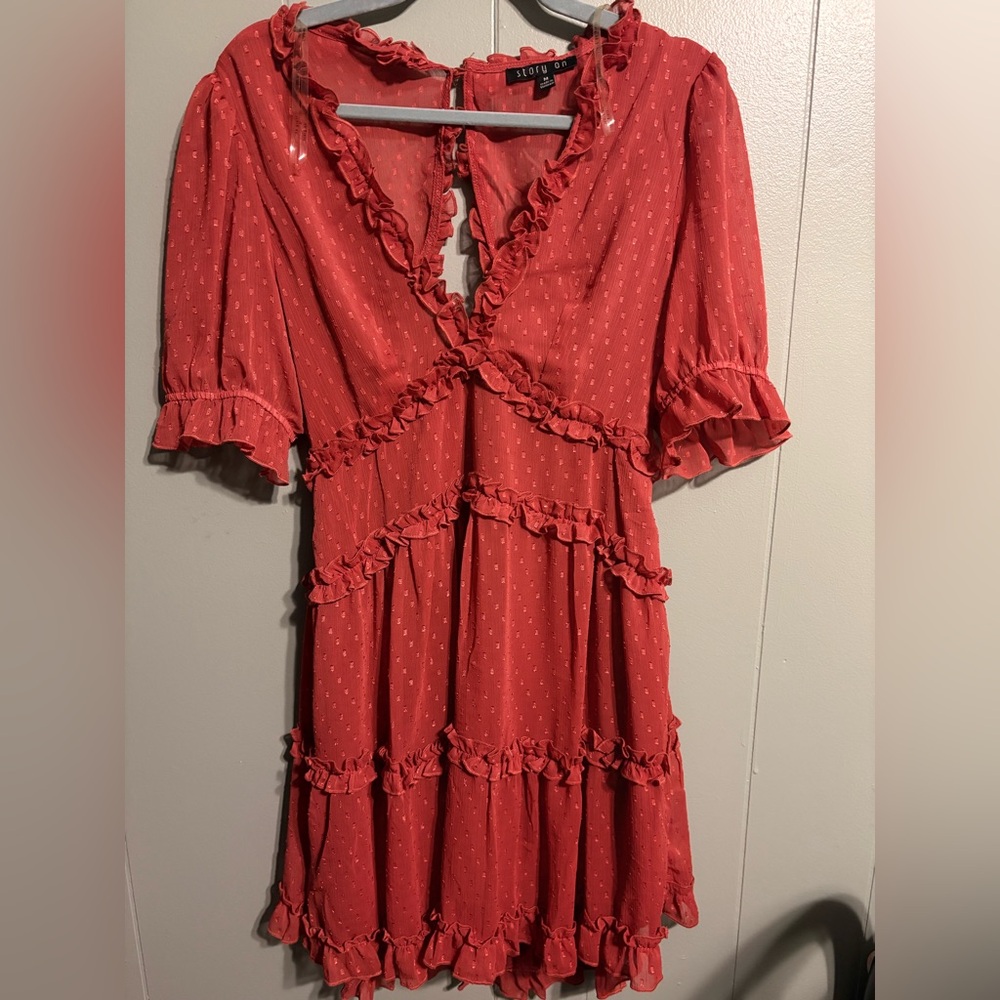 Red Ruffled Dress